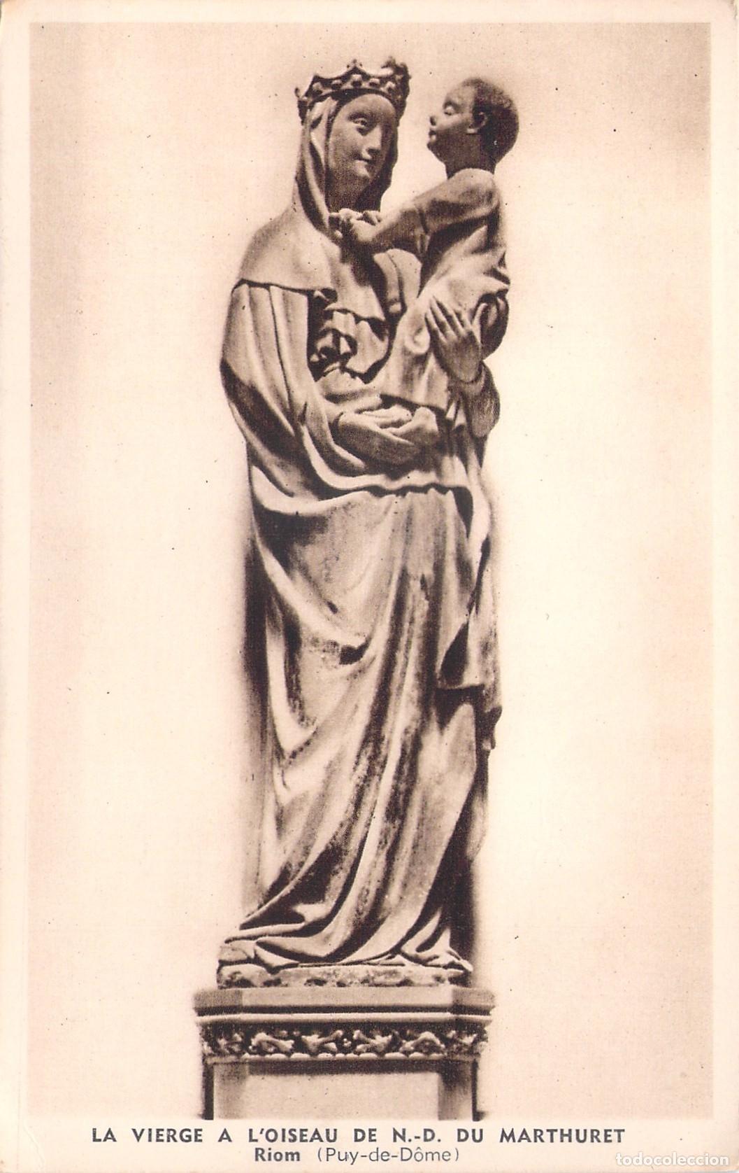 Postcards: Postal de la Virgen con el P&aacute;jaro, Notre-Dame du Marthuret, Riom