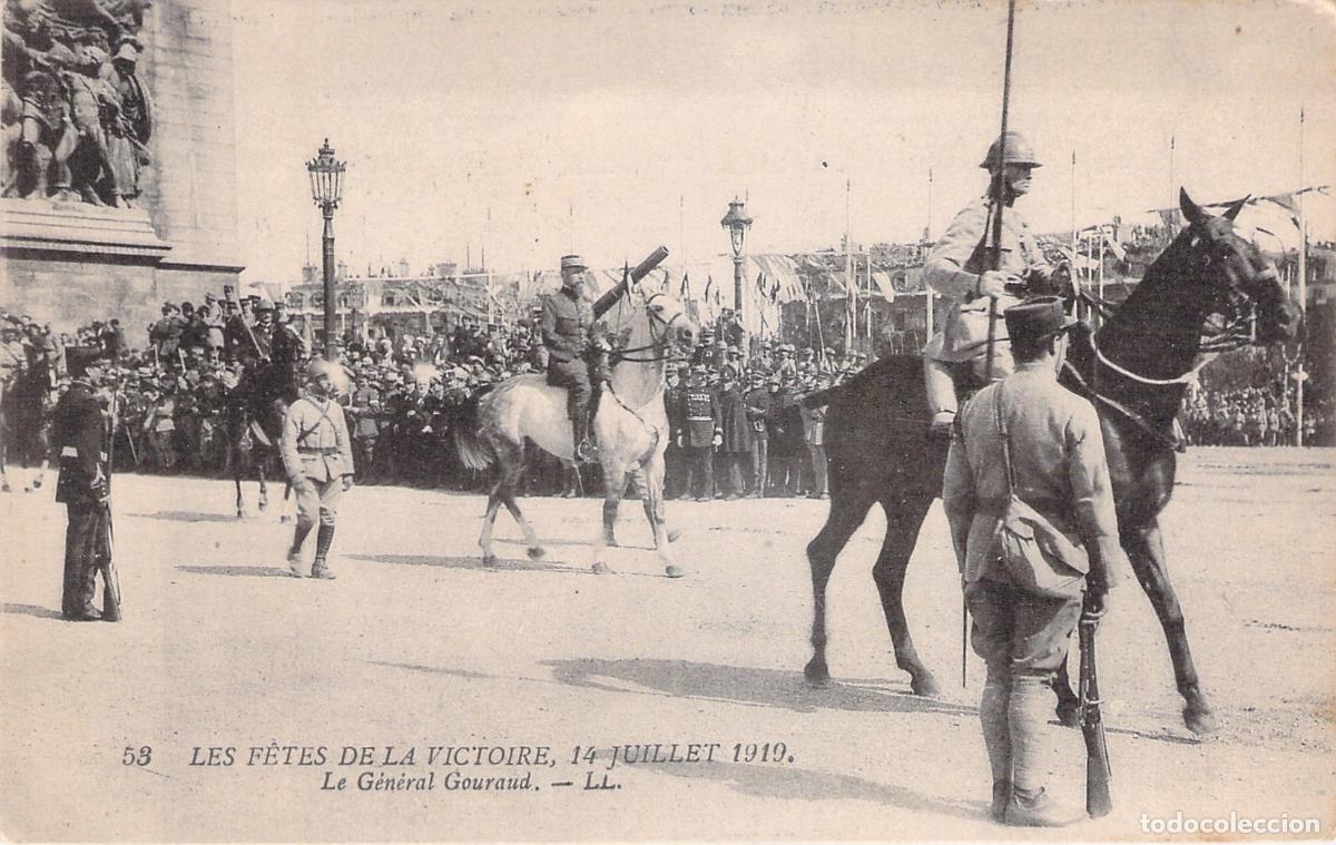 Postales: Postal Militar Desfile de la Victoria Par&iacute;s General Gouraud