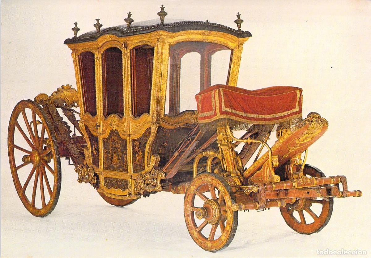 Postales: Postal del Coche de D. Pedro II - Museu Nacional dos Coches, Lisboa