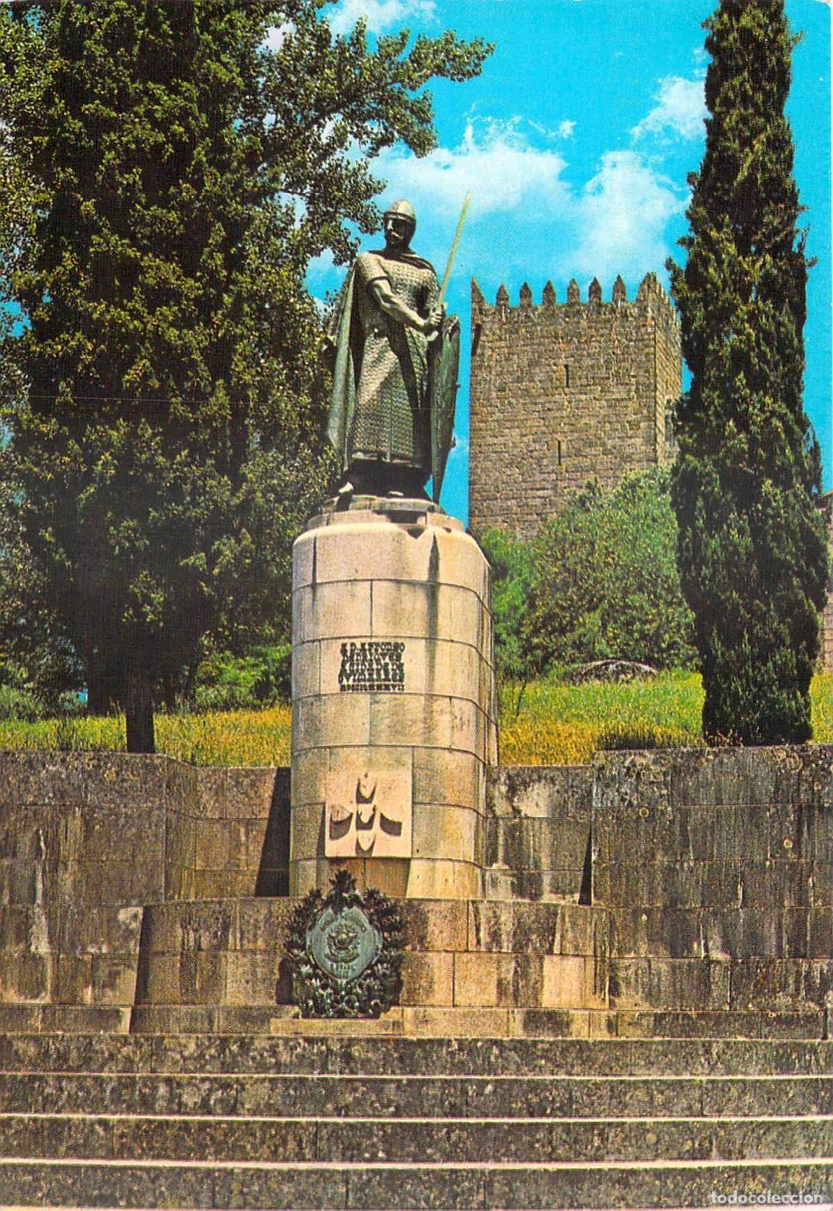 Postales: Postal Monumento a D. Alfonso Enrique y Castillo de Guimar&atilde;es, Portugal