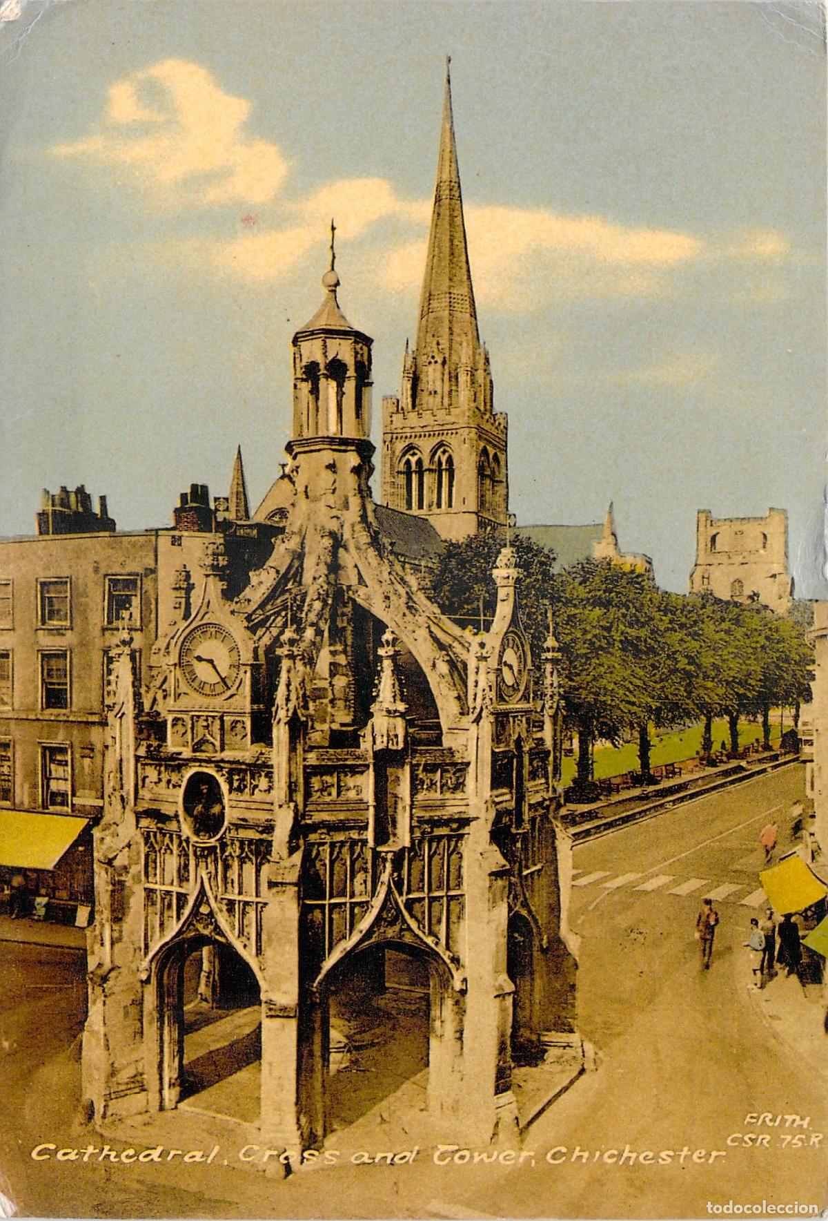 Postales: Postal de la Catedral y la Cruz del Mercado en Chichester