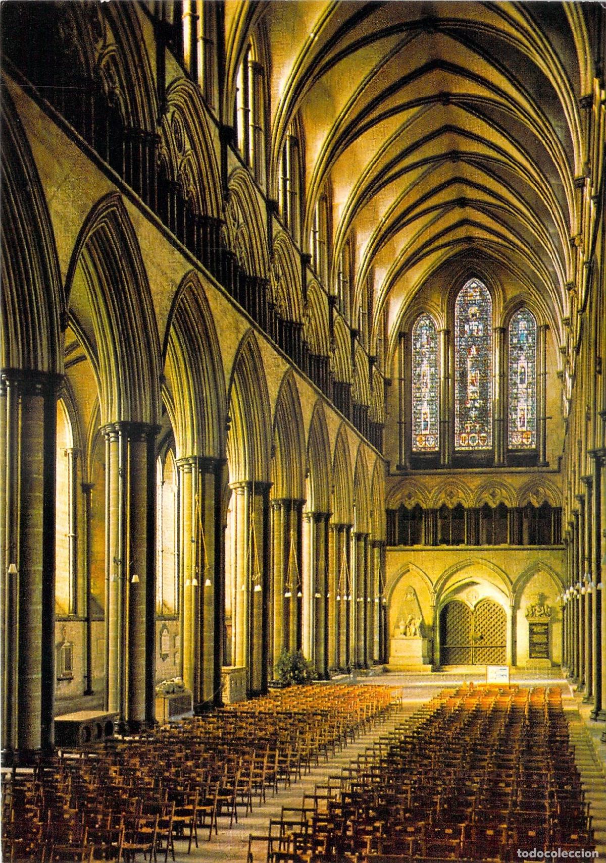 Postales: Postal de la Nave de la Catedral de Salisbury, Inglaterra