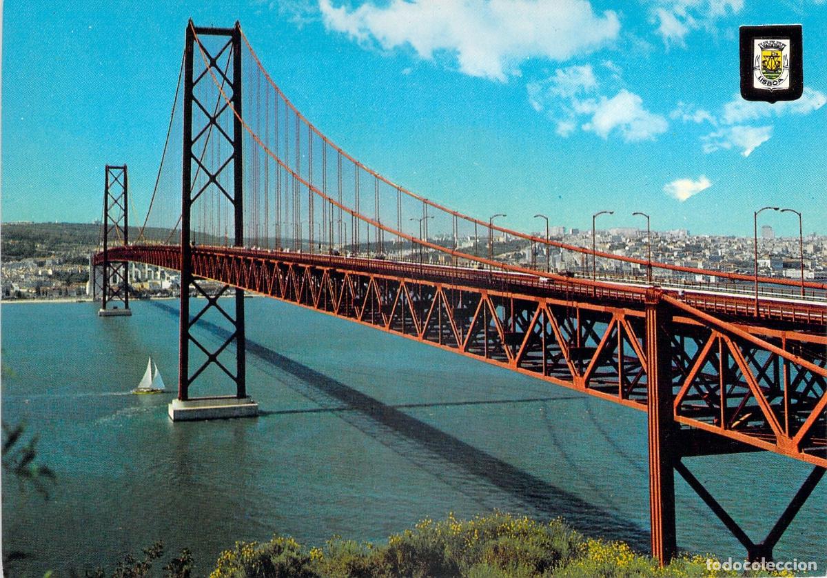 Postales: Postal de Lisboa - Puente Salazar y Vista de la Ciudad, Portugal