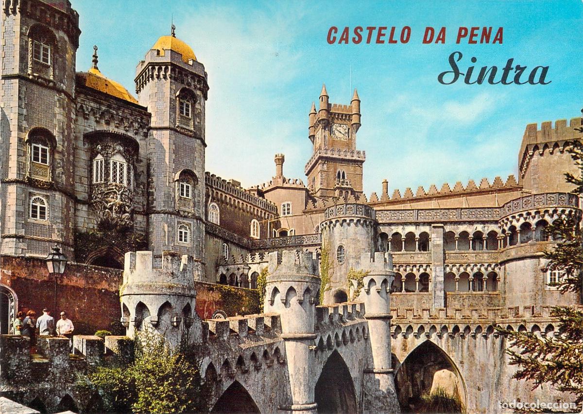 Postales: Postal de Sintra - Palacio Nacional de la Pena, Portugal