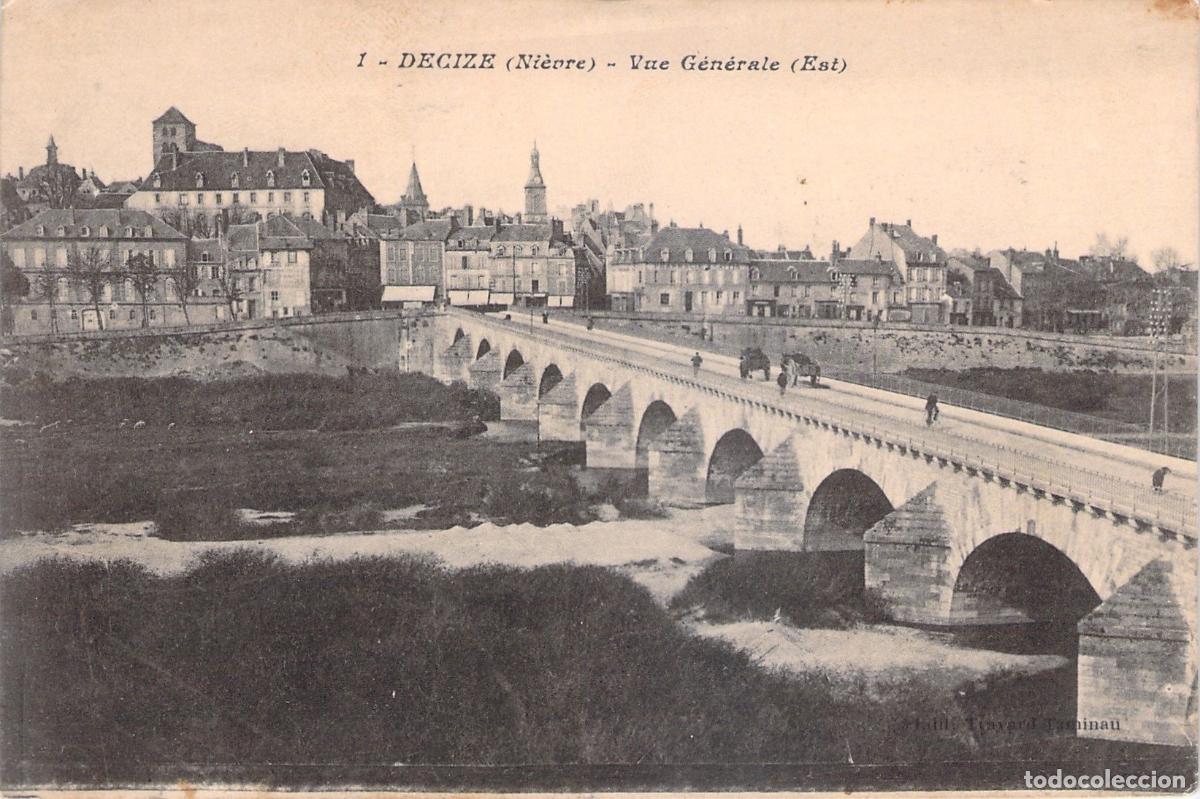 Postais: Postal de Vista General de Decize con Puente sobre el Loira