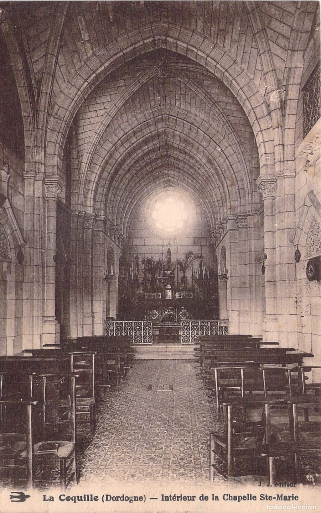 Postkarten: Postal del Interior de la Capilla Ste-Marie en La Coquille, Dordogne
