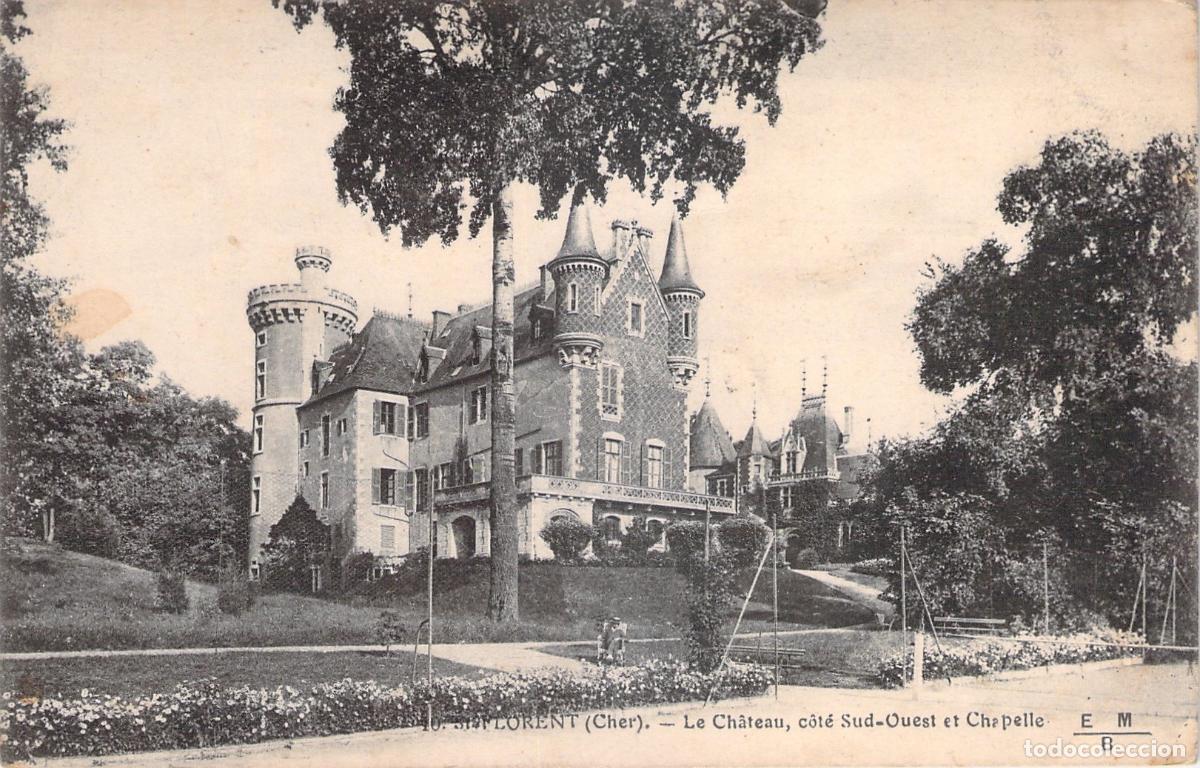 Postcards: Postal del Castillo de Saint-Florent-sur-Cher, Francia