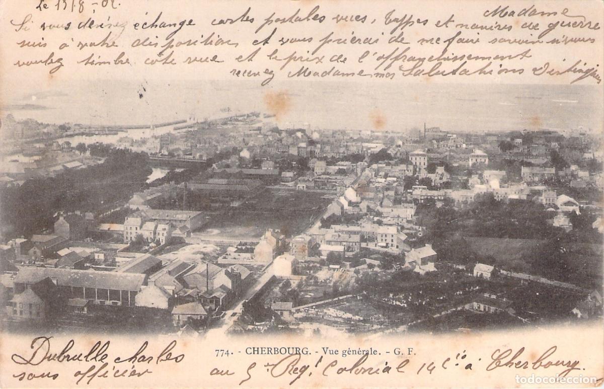 Postcards: Postal de Cherbourg, Francia - Vista General Panor&aacute;mica