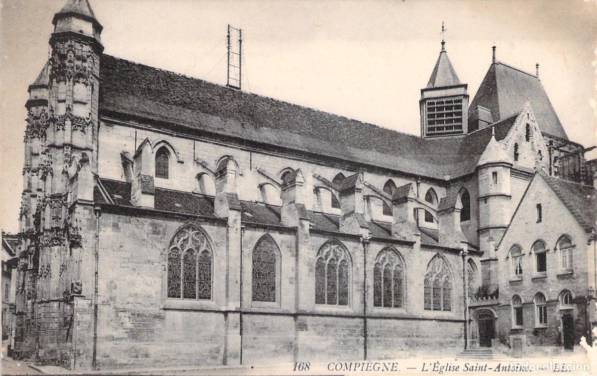 Postcards: Postal de la Iglesia Saint-Antoine en Compi&egrave;gne, Francia