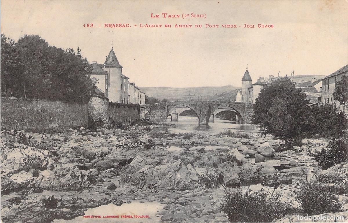 Postcards: Postal de Brassac, El R&iacute;o Agout y el Puente Viejo, Francia