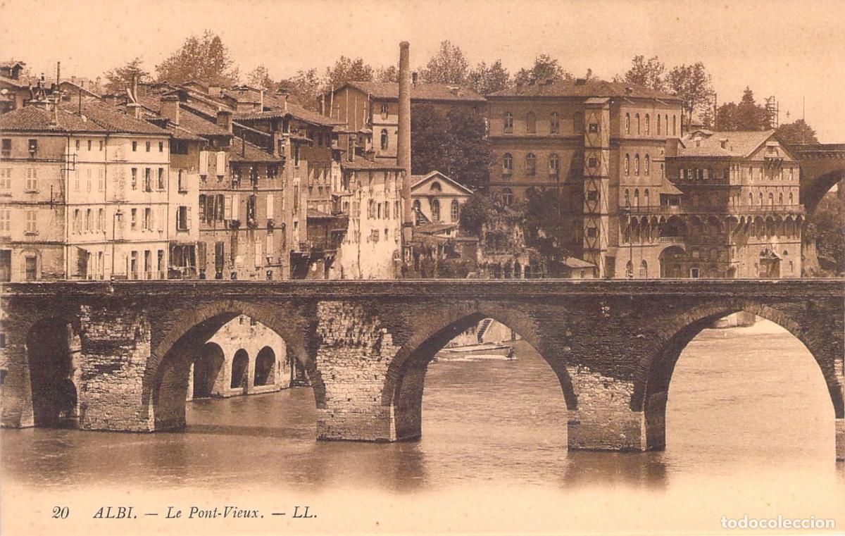 Postcards: Postal de Albi: El Pont-Vieux y Paisaje del R&iacute;o Tarn, Francia