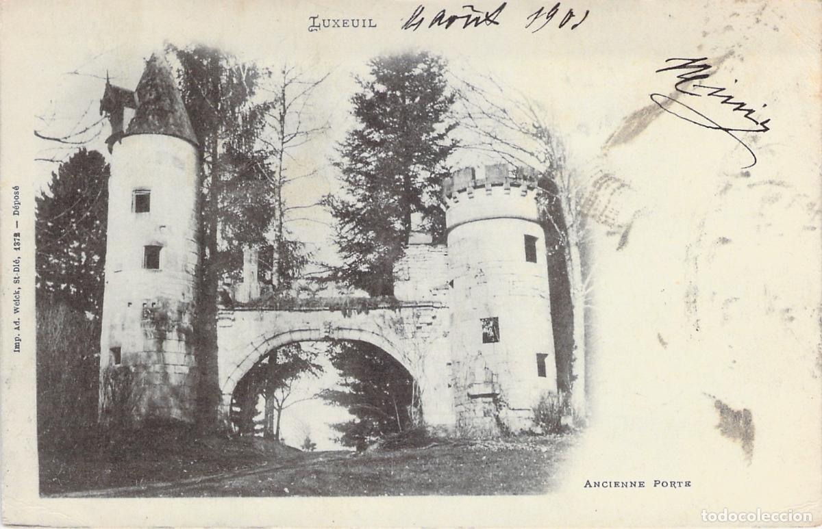 Postcards: Tarjeta Postal de la Antigua Puerta en Luxeuil-les-Bains, Francia