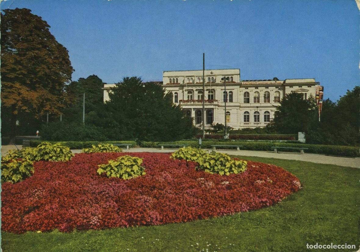 Cartes Postales: FRANKFURT AM MAIN. Alemania. Casa de la Sociedad en el Zool&oacute;gico. Escrita en 1963. ED. NACHDRUCK VER