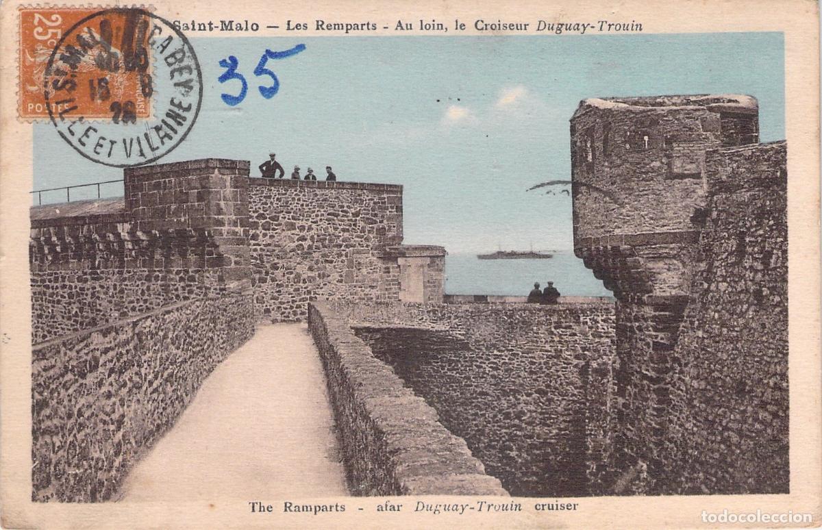 Cartes Postales: Postal de Saint-Malo: Murallas y el Crucero Duguay-Trouin