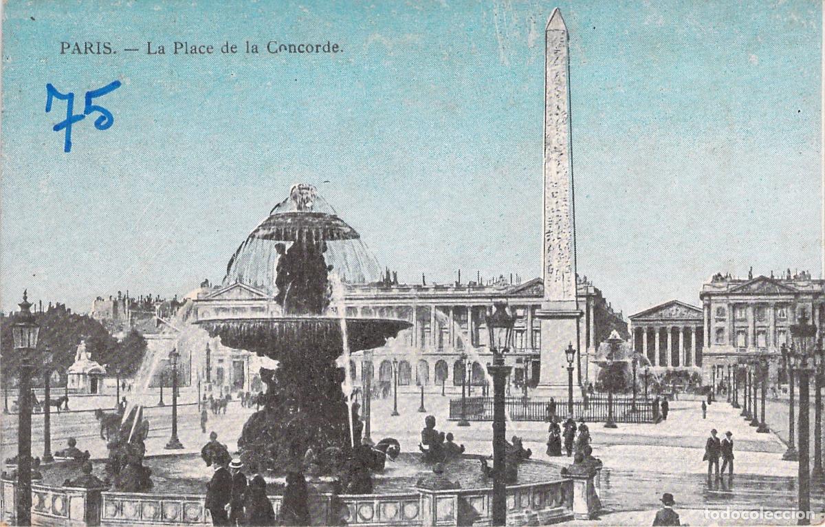 Cartes Postales: Tarjeta Postal de la Plaza de la Concordia en Par&iacute;s