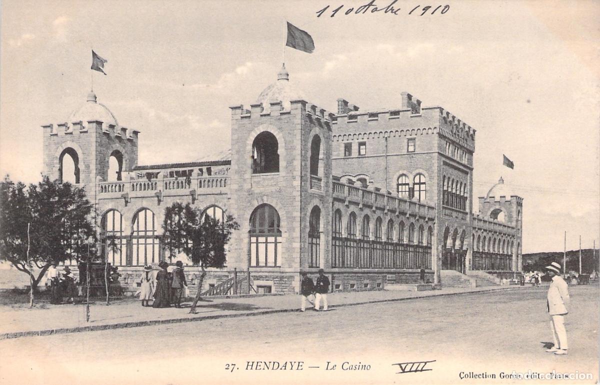 Postales: Postal de Hendaye: Vista del Antiguo Casino de la ciudad