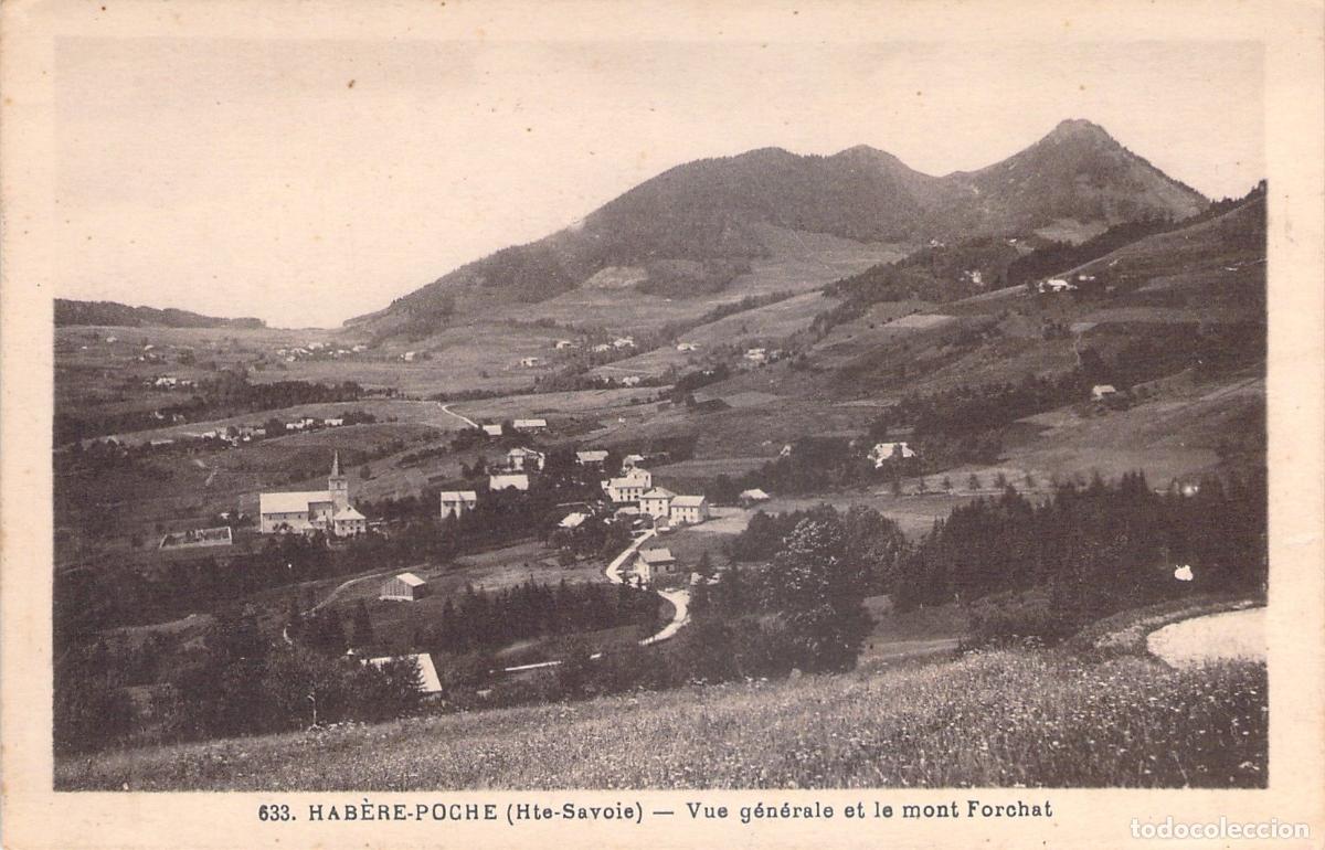 Postales: Postal de Hab&egrave;re-Poche y el Monte Forchat, Alta Saboya