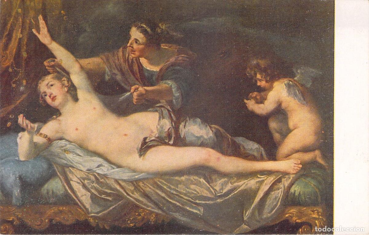 Postales: Postal de Arte Mitol&oacute;gico - Danae en la Lluvia de Oro, Dresden