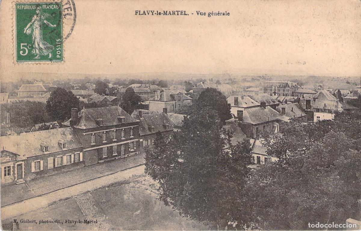 Postales: Postal de Flavy-le-Martel, Vista General de la Ciudad, Francia