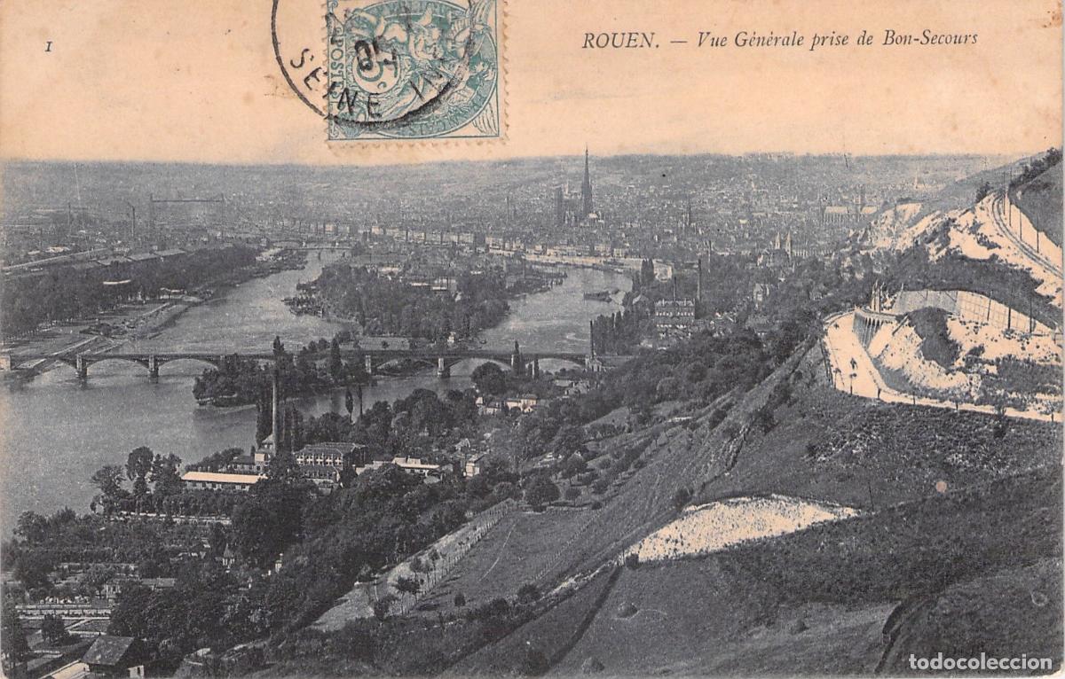 Postales: Tarjeta Postal de Rouen: Vista General desde Bon-Secours