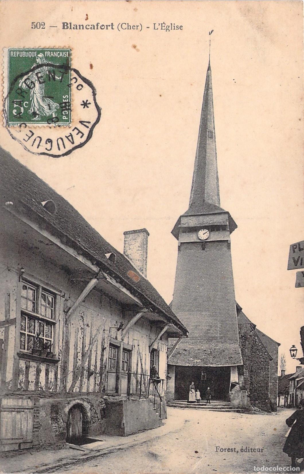 Postales: Tarjeta Postal de la Iglesia en Blancafort, Cher, Francia