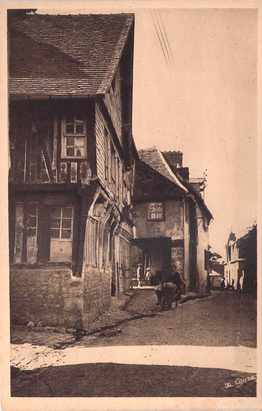 Postales: Postal de Honfleur: Rue de l'Homme de Bois y Casas Normandas