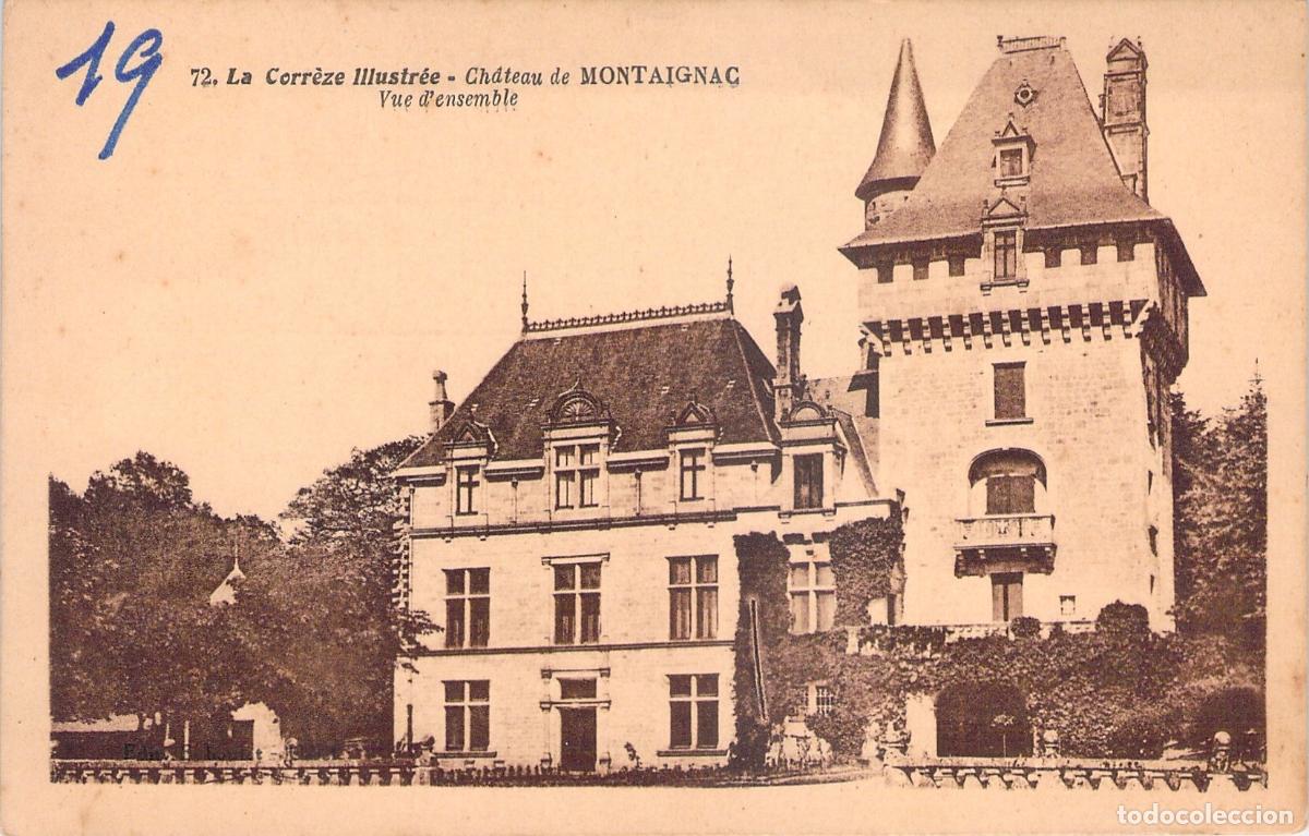 Postkarten: Postal del Ch&acirc;teau de Montaignac en Corr&egrave;ze, Francia
