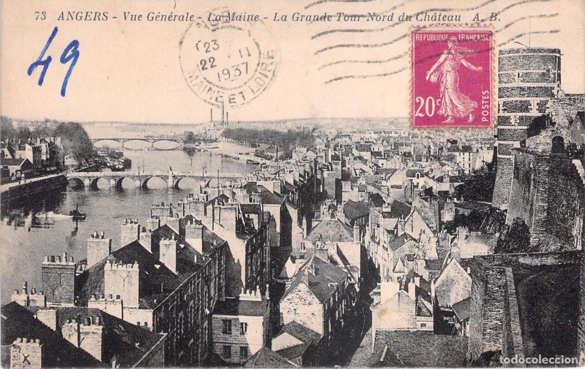 Postkarten: Postal de Angers: Vista General del R&iacute;o Maine y el Castillo