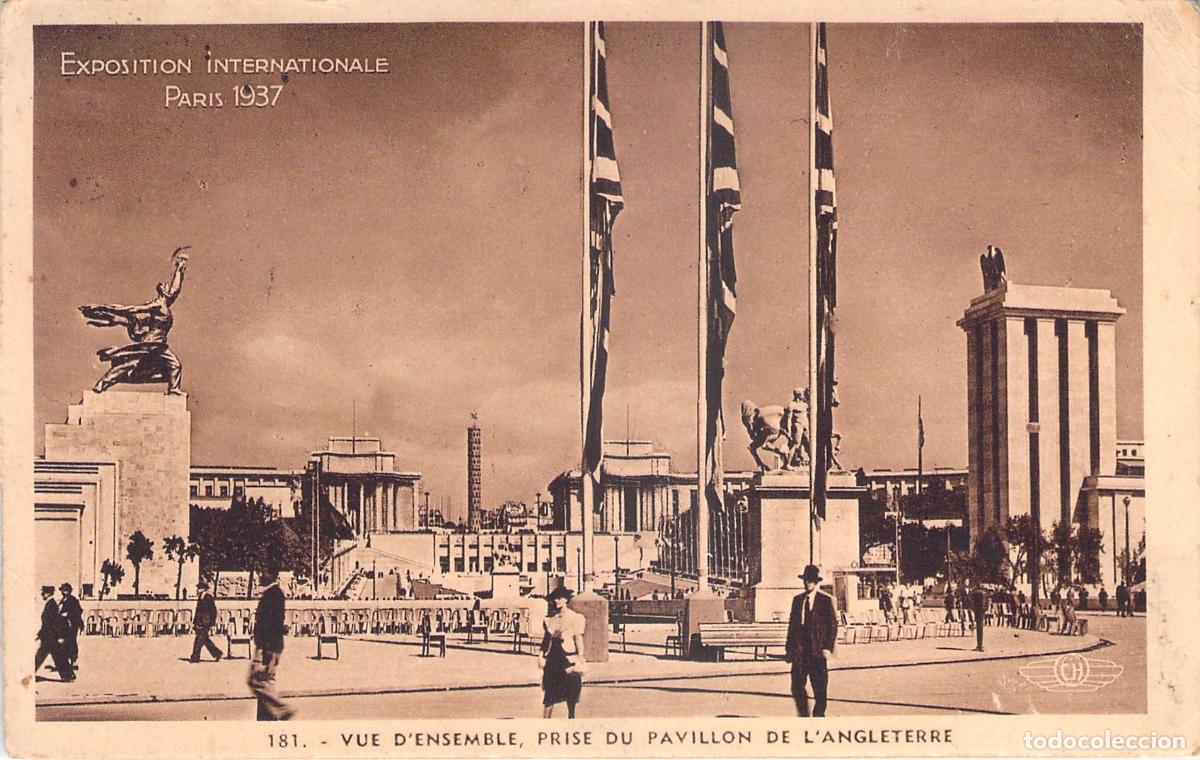 Postales: Postal Exposici&oacute;n Internacional de Par&iacute;s Vista Pabell&oacute;n de Inglaterra