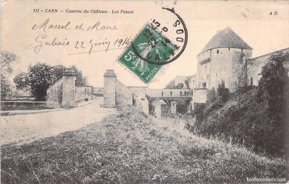 Postkarten: Postal de Caen, Francia - Cuartel del Castillo y los Fosos