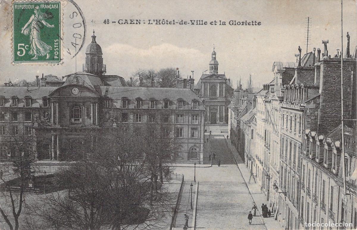 Postkarten: Postal de Caen: L'H&ocirc;tel-de-Ville et la Gloriette, Francia