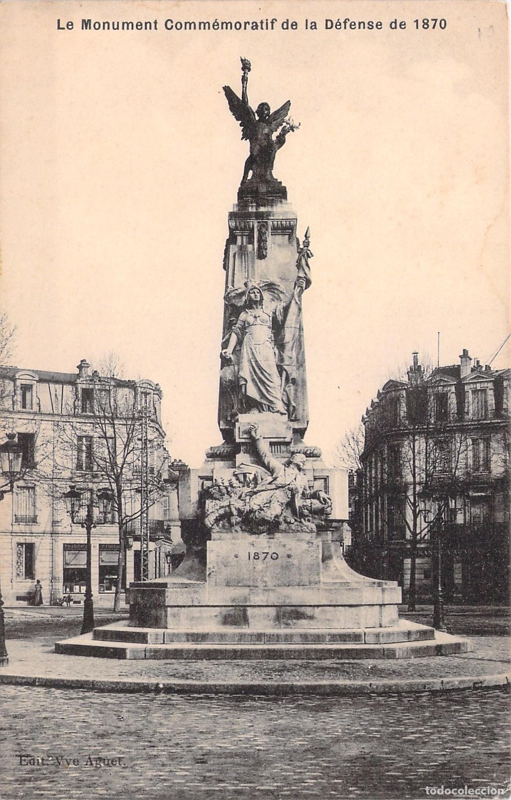 Postales: Postal del Monumento Conmemorativo de la Defensa de 1870 en Dijon