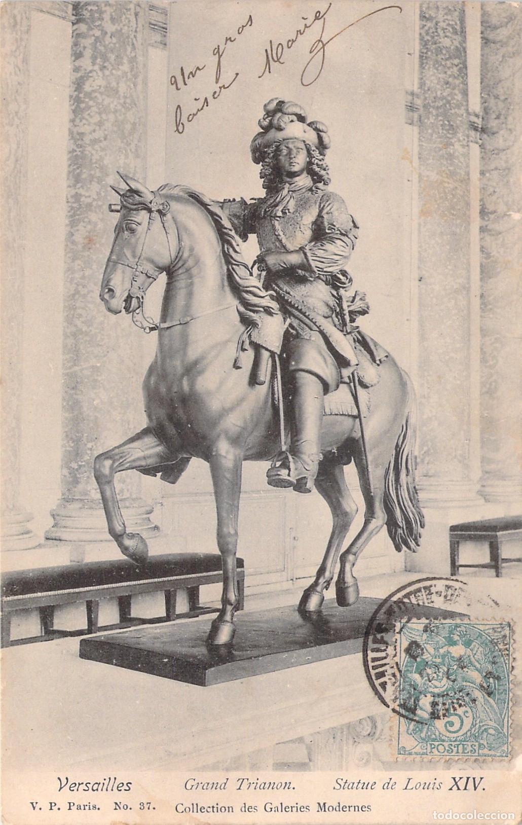 Postales: Postal de la Estatua de Luis XIV en el Grand Trianon, Versalles