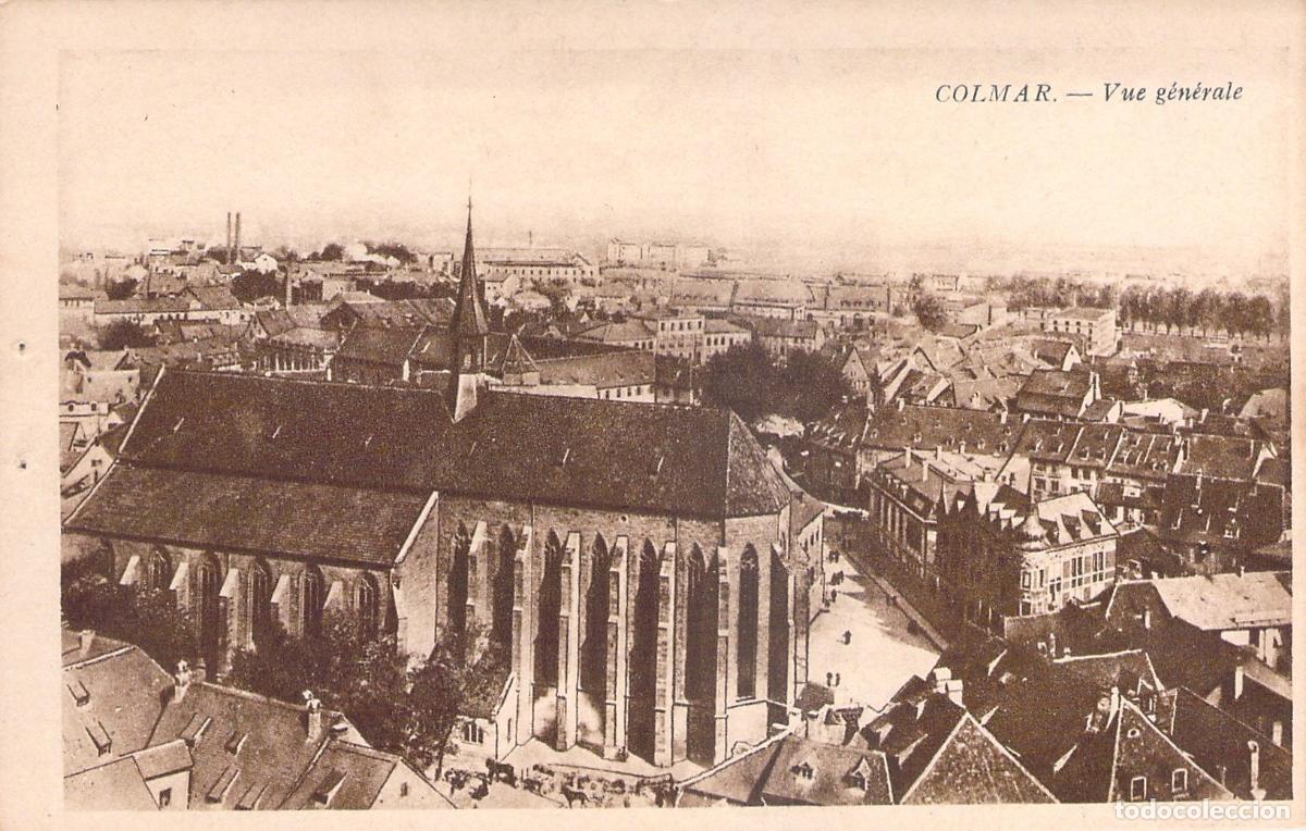 Postales: Tarjeta Postal de Vista General de Colmar e Iglesia de San Mart&iacute;n