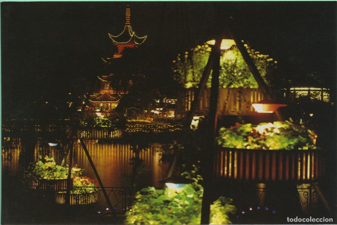Postales: N&ordm; 2000-78-COPENHAGEN. Dinamarca. La Torre China. Jardines Colgantes. Tivoli. Sin circular. ED. HUBE