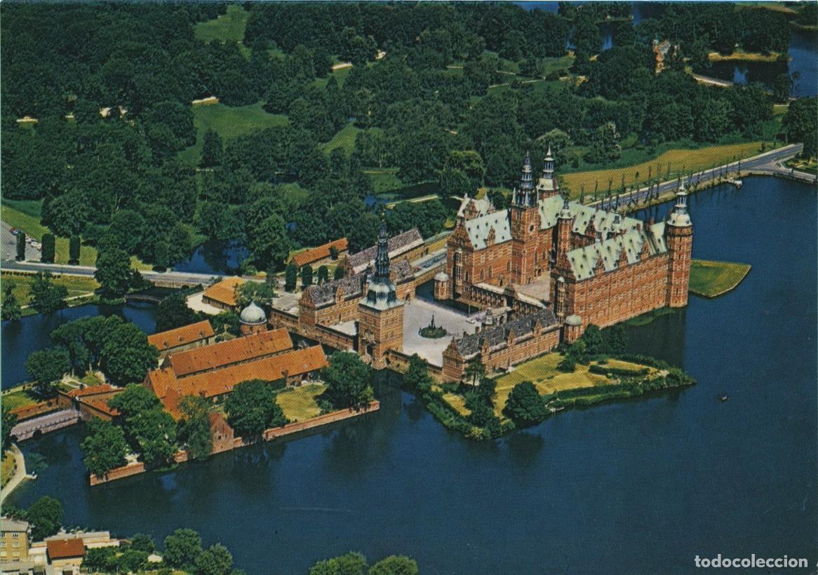 Postales: DInamarca. Ranura a&eacute;rea del castillode Frederiksborg. Hillerod. Sin circular. ED. ENERET