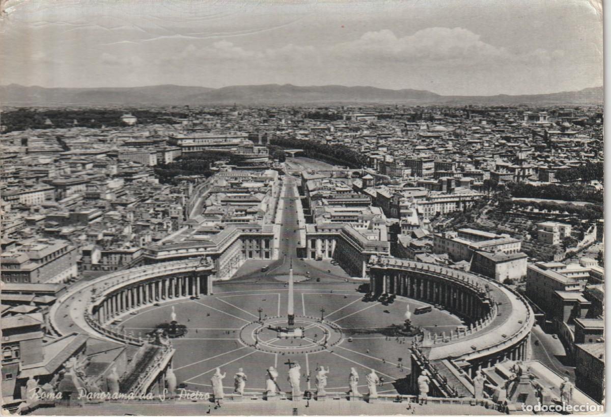Postales: ROMA. ITALIA. PANORAMA VISTO DESDE SAN PEDRO ... 1 ESQUINA CON DOBLEZ