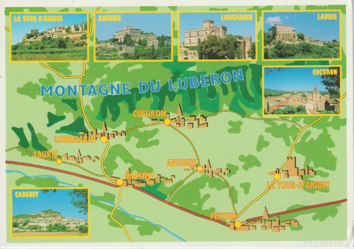 Postales: LA MONTAGNE DU LUBERON. FRANCIA. MAPA ... SIN CIRCULAR