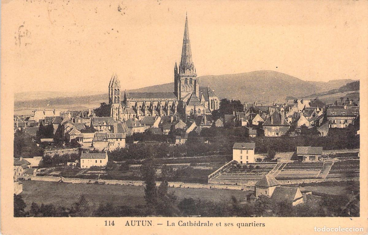 Cartoline: Postal de Autun: La Catedral y sus Barrios, Francia