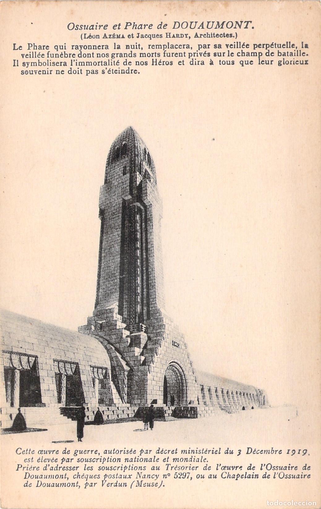 Cartoline: Postal del Osario y Faro de Douaumont, Francia