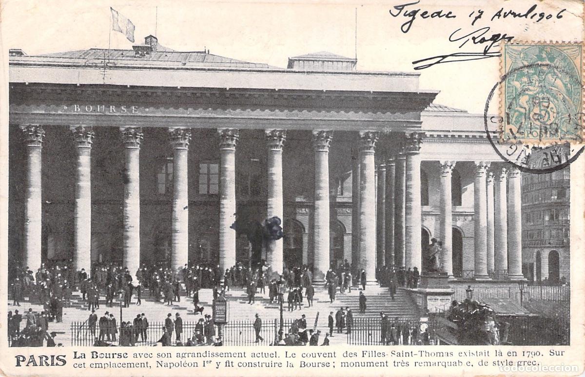 Postcards: Postal de la Bolsa de Valores de Par&iacute;s (La Bourse)