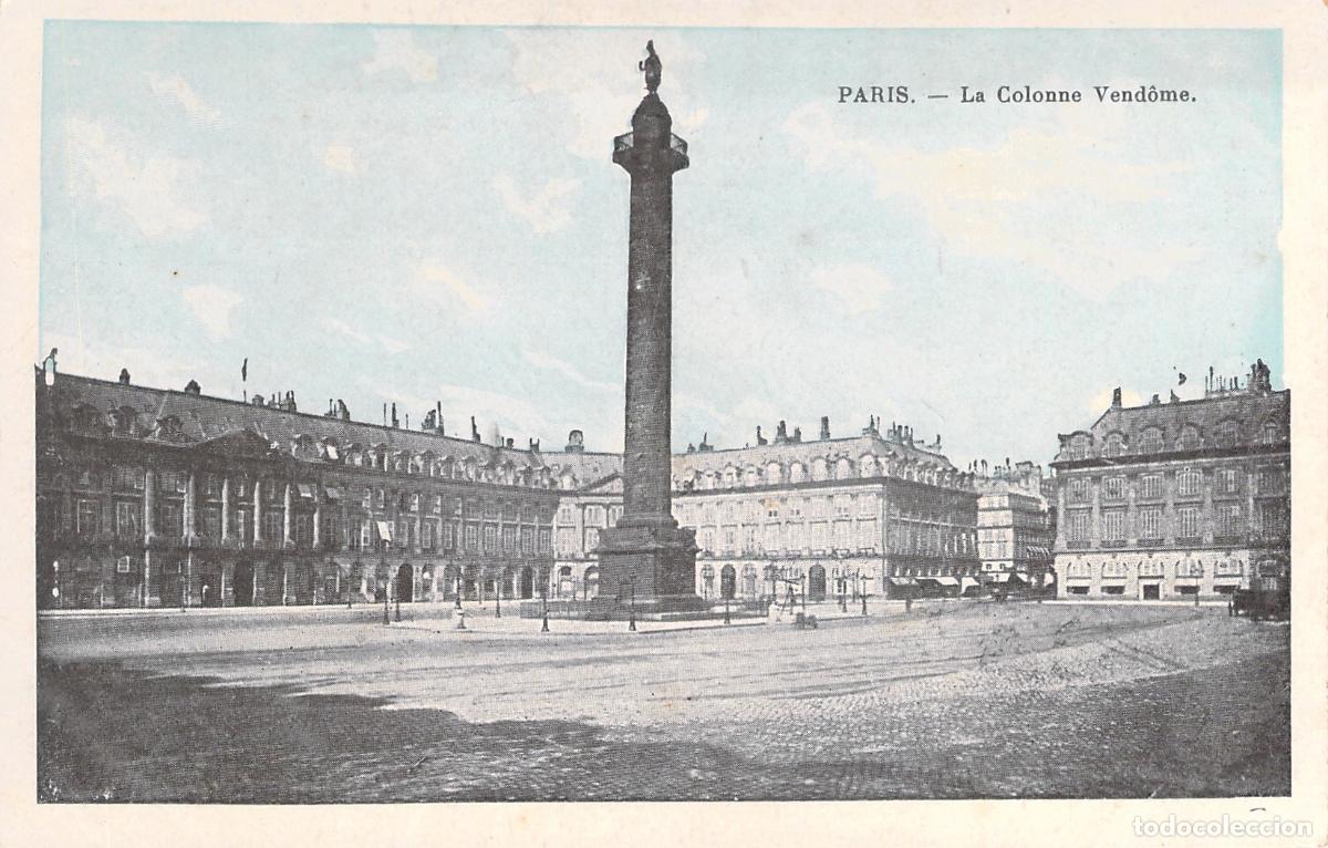 Postcards: Postal de la Plaza Vend&ocirc;me y la Columna Vend&ocirc;me en Par&iacute;s