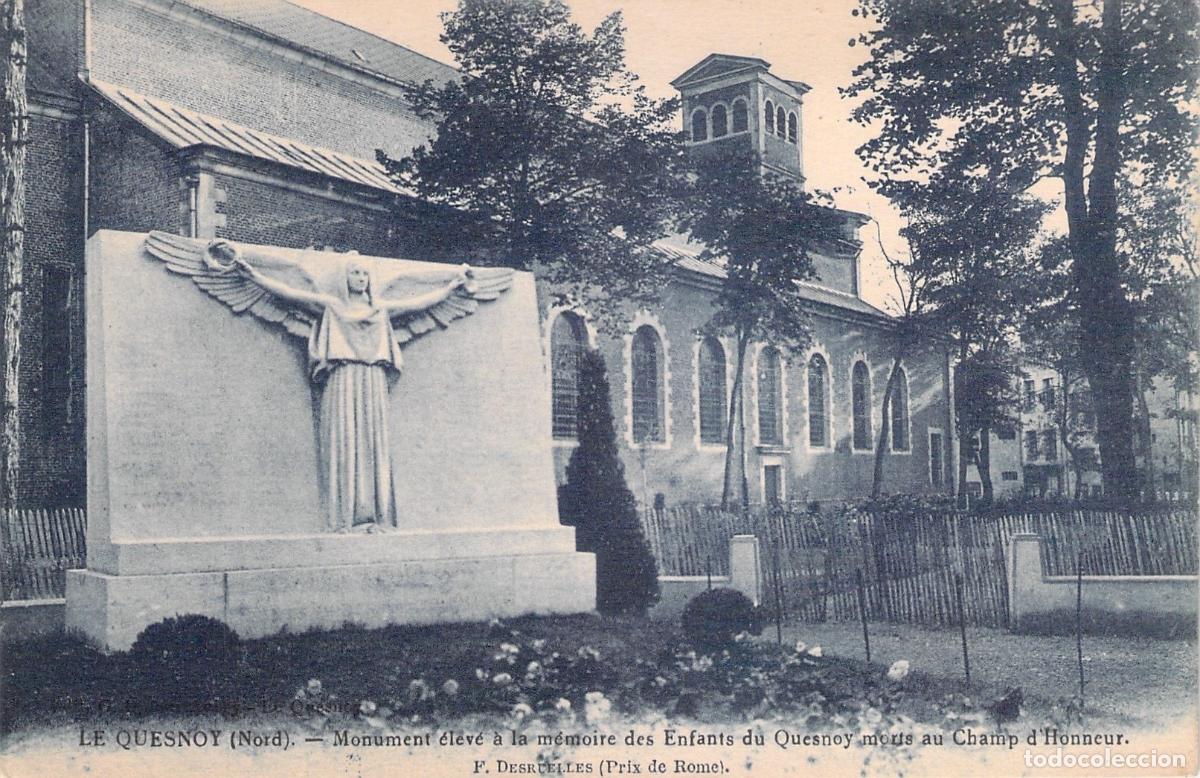 Cartoline: Postal del Monumento a los Ca&iacute;dos en Le Quesnoy, Francia