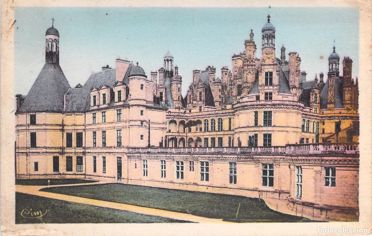 Cartoline: Postal del Castillo de Chambord en Francia, Ala Enrique II