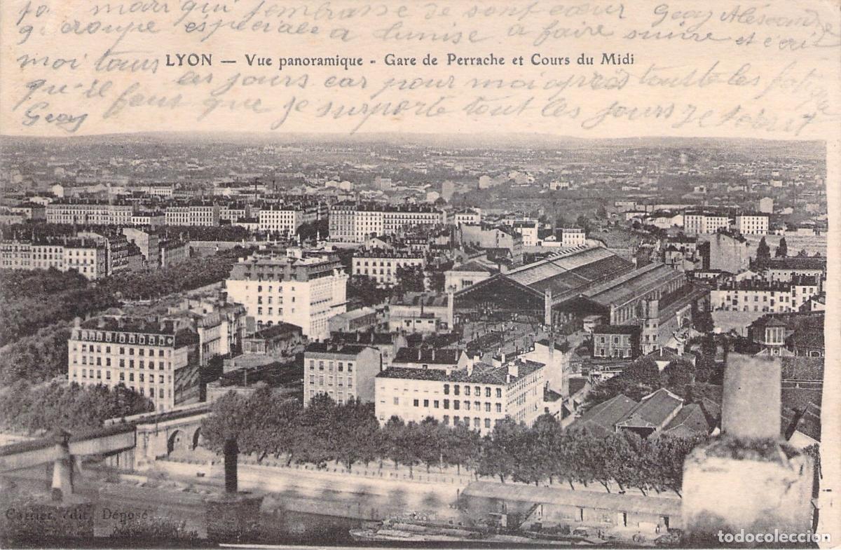 Cartes Postales: Postal de Lyon: Vista Panor&aacute;mica, Gare de Perrache y Cours du Midi