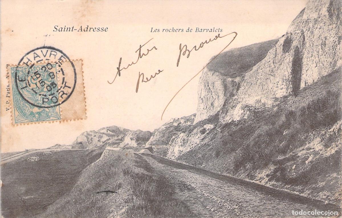 Postales: Postal de Saint-Adresse: Los Acantilados de Barvalets en Normand&iacute;a