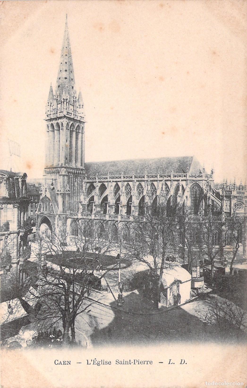 Postales: Postal de la Iglesia Saint-Pierre en Caen, Francia