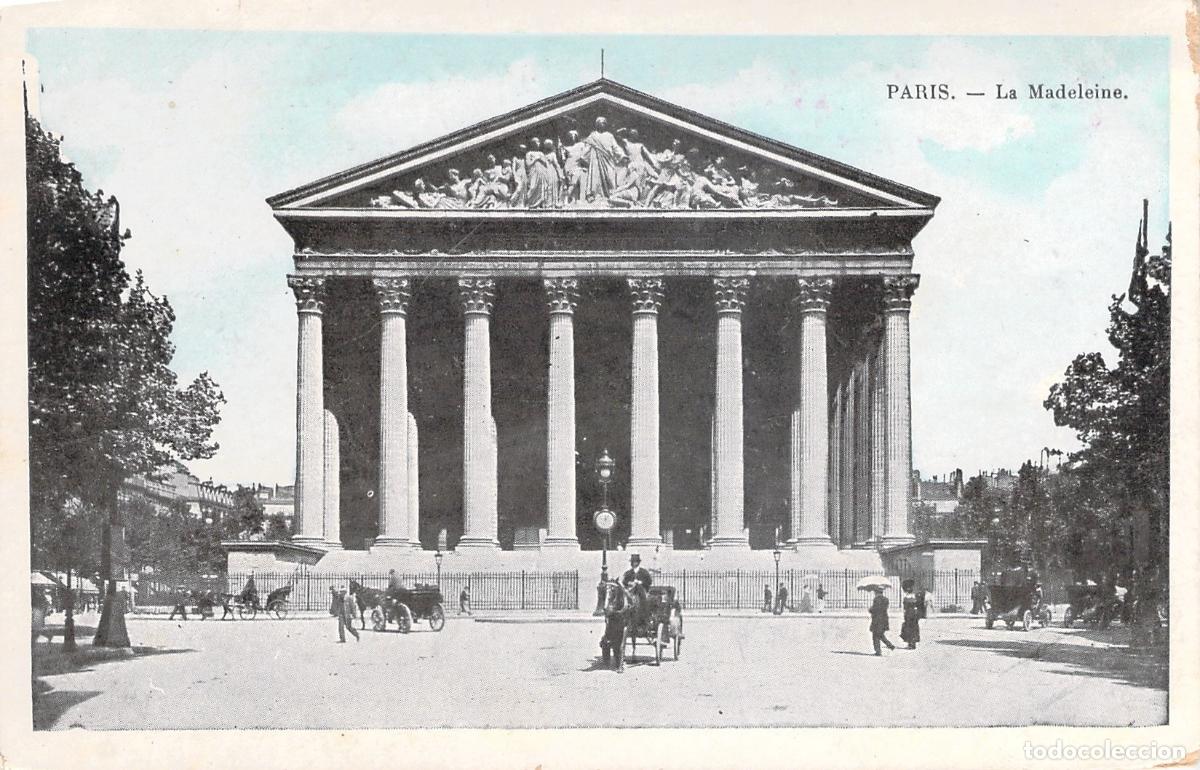 Postales: Postal de la Iglesia de la Madeleine en Par&iacute;s, Francia
