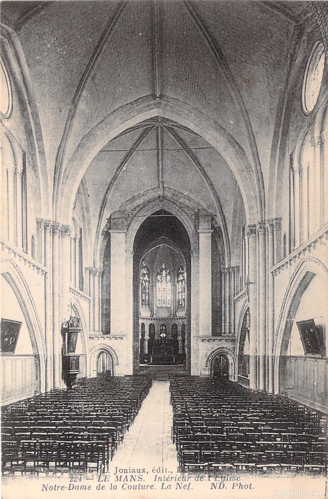 Postales: Postal Interior Iglesia Notre-Dame de la Couture en Le Mans