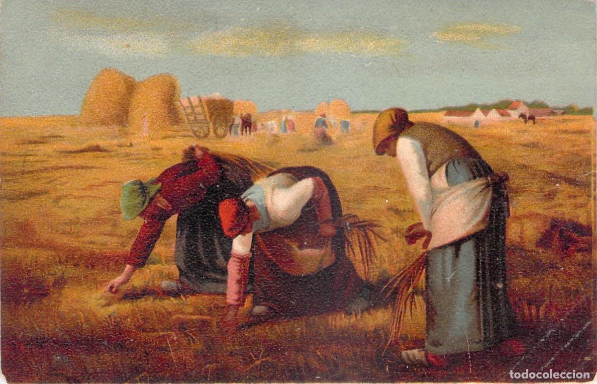 Postales: Tarjeta Postal Art&iacute;stica Las Espigadoras de Millet - Escena Rural